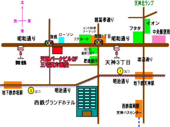 三宅漢方医院 福岡のアクセスマップ